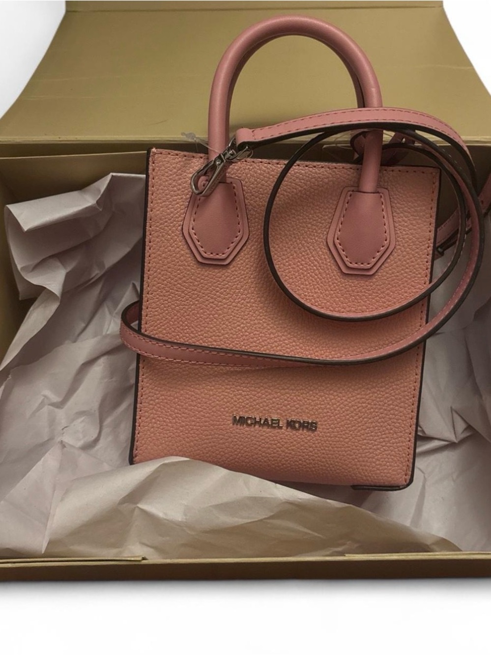 Michael Kors✨🧡💛Dusty Rose Pebbled Leather Mini Tote